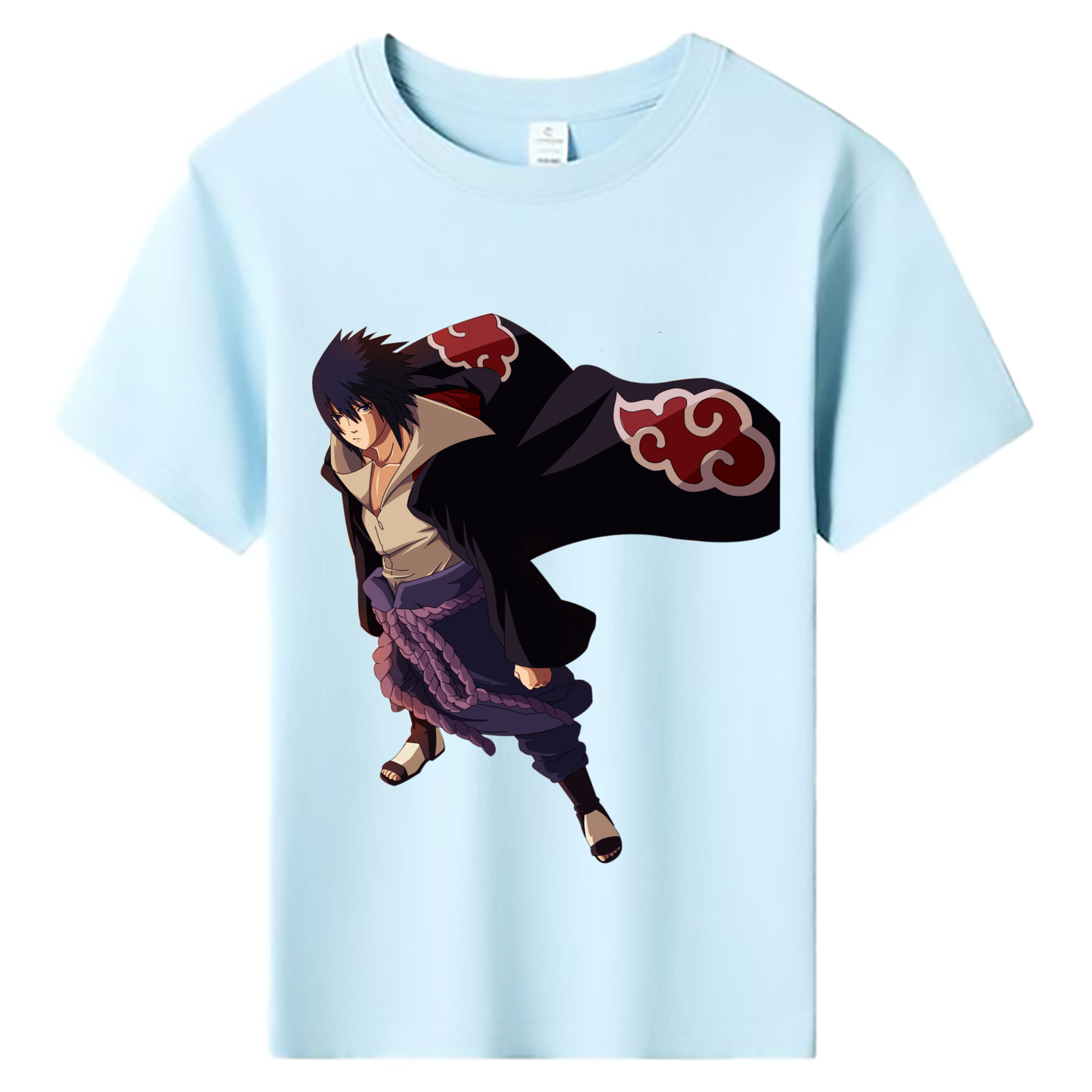 （画像用） NARUTO -ナルト- うちは サスケ Uchiha Sasuke 綿100％キッズTシャツ（フロントプリント）